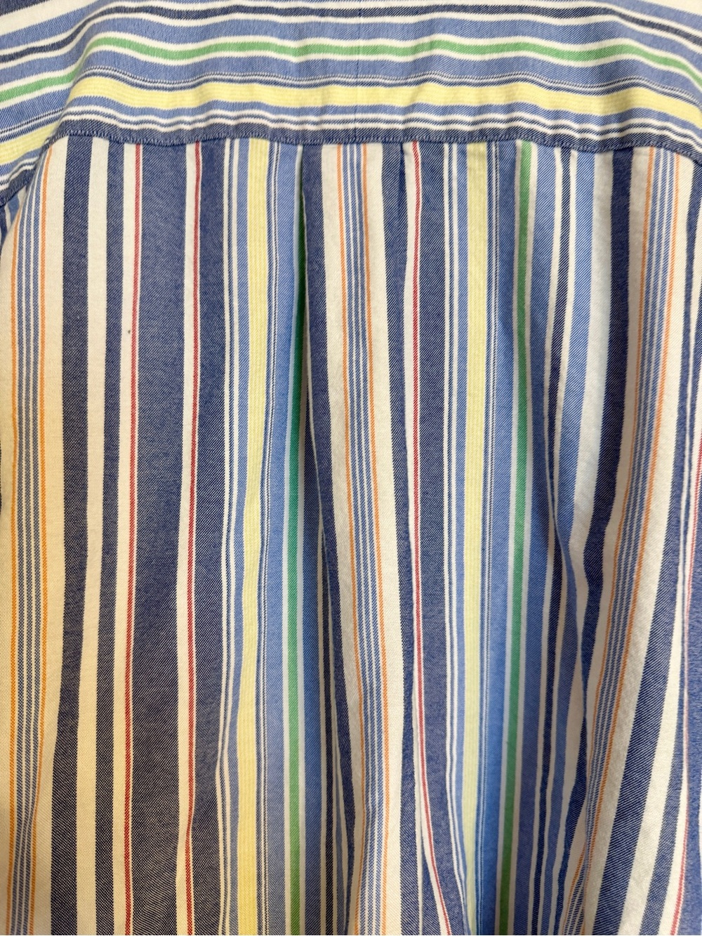 Ralph Lauren Men’s Blue, White & Green Multi-Stripe Button-Down Shirt - Picture 3 of 4
